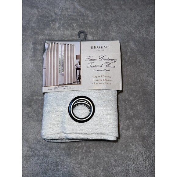 REGENT COURT Room Darkening Textured Weaved Window Curtain Panel 50"x84" - Picture 2 of 8